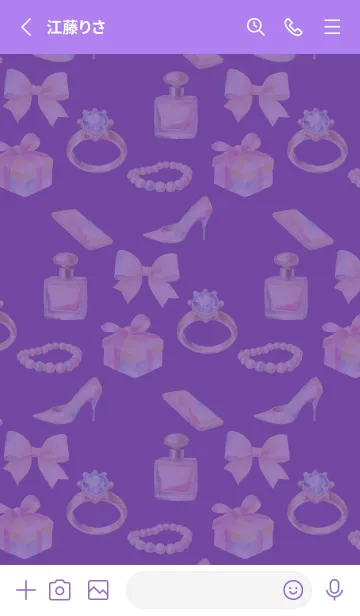 [LINE着せ替え] purple 愛らしい小物の画像2