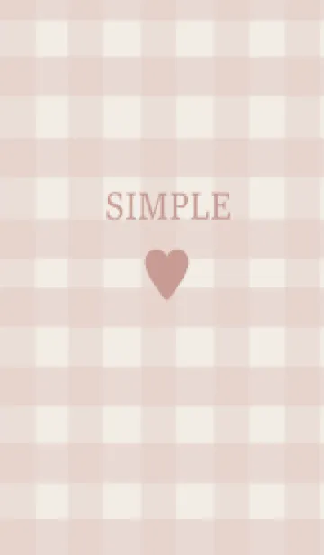 [LINE着せ替え] SIMPLE HEART :check beigepinkの画像1