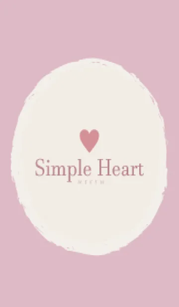 [LINE着せ替え] Simple Heart Dusky Pink-NATURAL 15の画像1