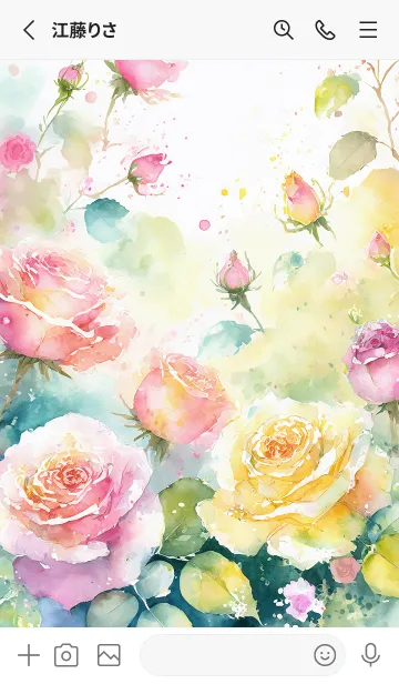 [LINE着せ替え] 薔薇(バラ)の花の着せかえ(R4067)の画像2