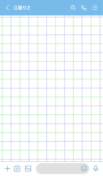 [LINE着せ替え] 2色方眼紙/グリーン&パープル/ブルーの画像2