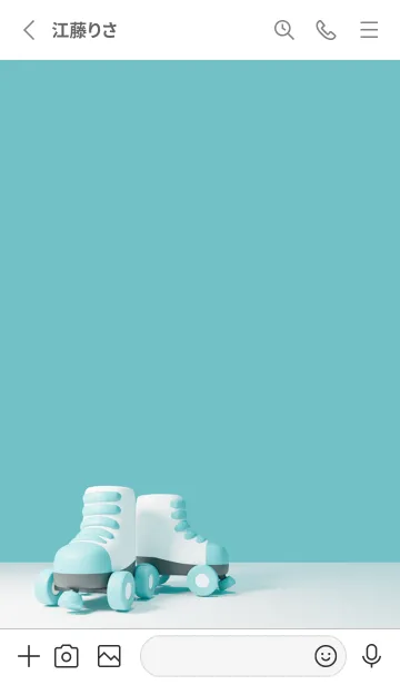 [LINE着せ替え] ローラースケート【ライトブルーⅠ】の画像2