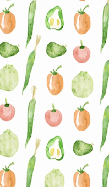 [LINE着せ替え] 【シンプル】お野菜の着せかえ#900の画像1