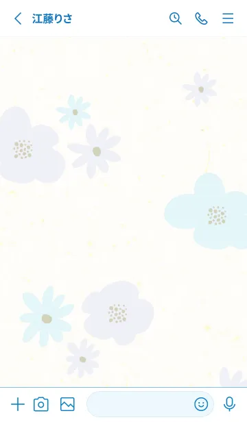 [LINE着せ替え] 2色のかわいい花10の画像2