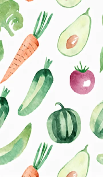 [LINE着せ替え] 【シンプル】お野菜の着せかえ#901の画像1