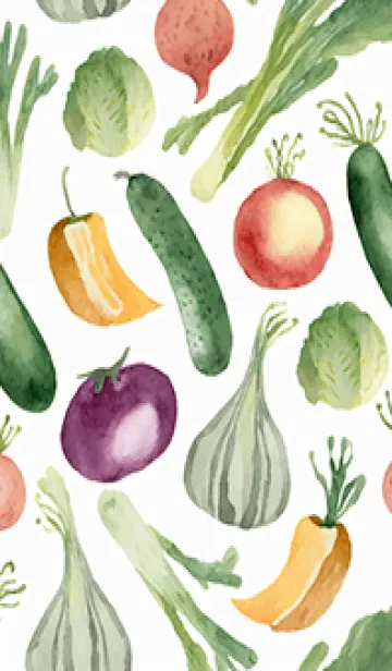 [LINE着せ替え] 【シンプル】お野菜の着せかえ#903の画像1