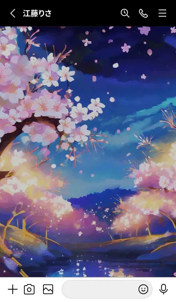 [LINE着せ替え] 美しい夜桜の着せかえ#991の画像2