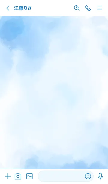 [LINE着せ替え] Watercolor blue 5の画像2