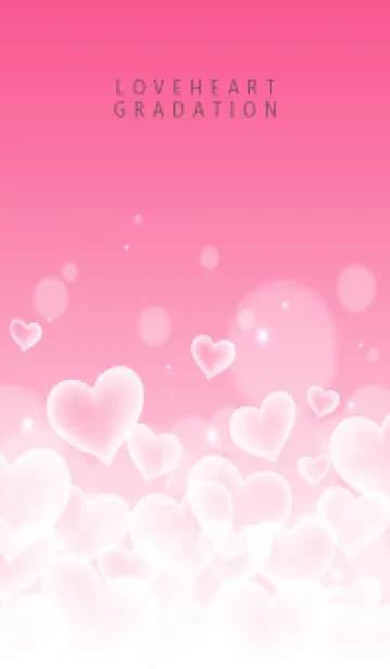 [LINE着せ替え] LOVE HEART GRADATION Vividpink&White 16の画像1