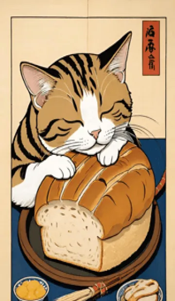 [LINE着せ替え] 浮世絵 ミャオミャオ猫 E0a396の画像1