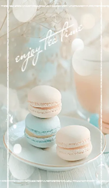 [LINE着せ替え] green beige Stylish tea time 03_2の画像1