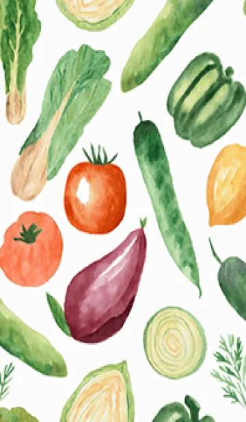 [LINE着せ替え] 【シンプル】お野菜の着せかえ#906の画像1