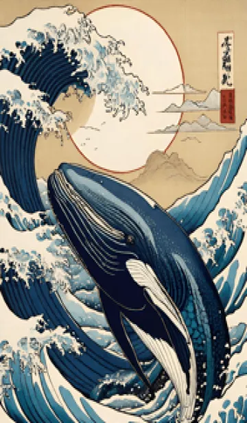[LINE着せ替え] 浮世絵 - 鯨 32C29cの画像1