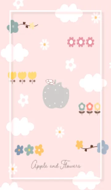 [LINE着せ替え] babypink 花とアップル07_1の画像1
