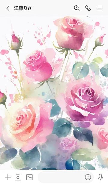 [LINE着せ替え] 薔薇(バラ)の花の着せかえ(R4081)の画像2