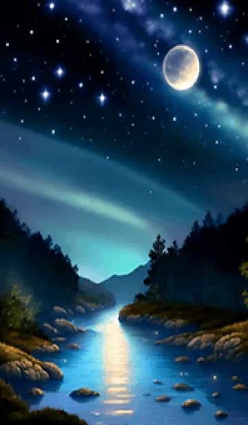 [LINE着せ替え] Beautiful starry night view#1170の画像1