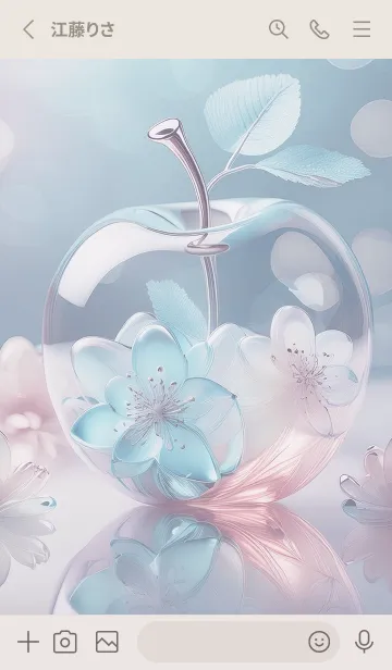 [LINE着せ替え] violet glass flower04_1の画像2