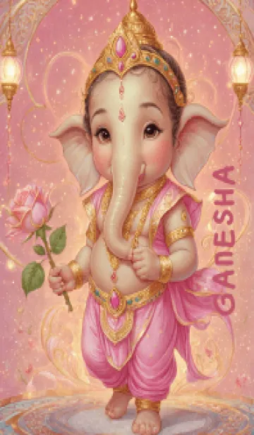 [LINE着せ替え] Pink Ganesha For Love Theme (JP)の画像1