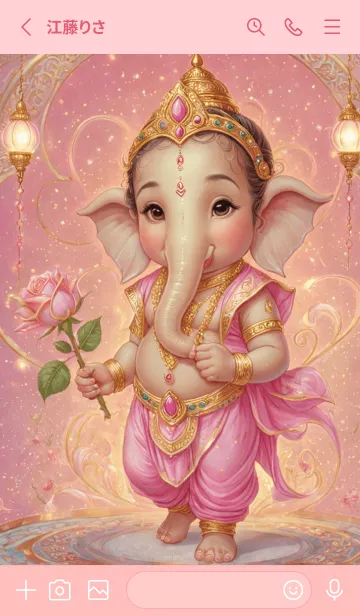 [LINE着せ替え] Pink Ganesha For Love Theme (JP)の画像2