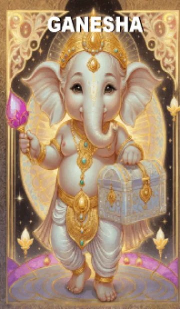 [LINE着せ替え] White Ganesha Rich & Rich Theme (JP)の画像1
