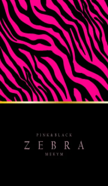 [LINE着せ替え] ZEBRA-PINK&BLACK 8の画像1