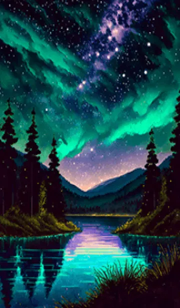 [LINE着せ替え] 綺麗な星空の夜景着せかえ#1175の画像1