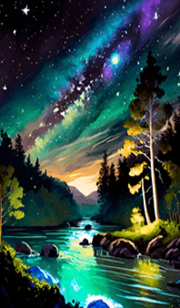 [LINE着せ替え] 綺麗な星空の夜景着せかえ#1176の画像1