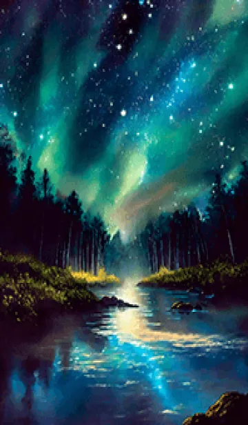 [LINE着せ替え] 綺麗な星空の夜景着せかえ#1180の画像1