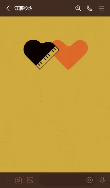 [LINE着せ替え] ピアノ型のハートと♥ キツネの画像2