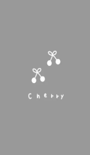 [LINE着せ替え] グレー。さくらんぼ。ホワイト。の画像1