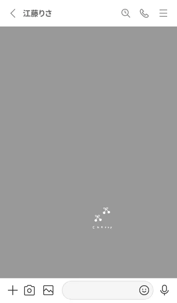 [LINE着せ替え] グレー。さくらんぼ。ホワイト。の画像2