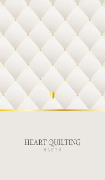 [LINE着せ替え] HEART QUILTING - PINK BEIGE 24の画像1