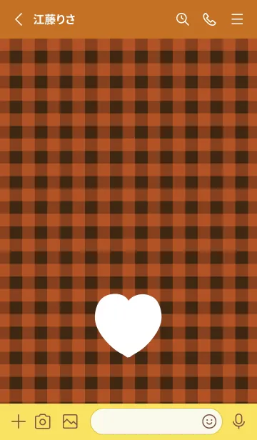 [LINE着せ替え] ハート ギンガムチェック .27の画像2