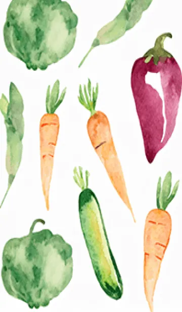 [LINE着せ替え] 【シンプル】お野菜の着せかえ#930の画像1