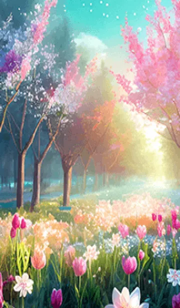 [LINE着せ替え] 優美な春の風景の着せかえ(Spring-797)の画像1