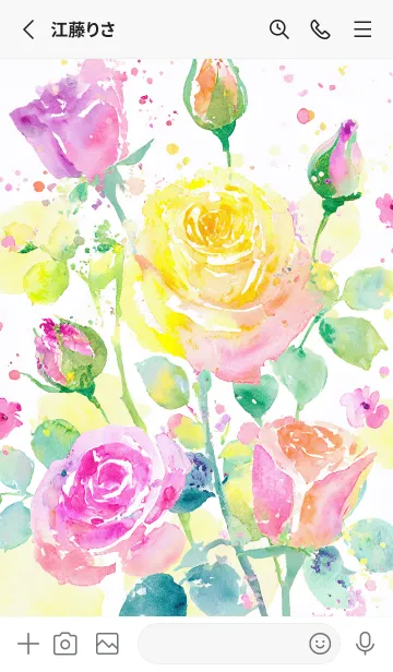 [LINE着せ替え] 薔薇(バラ)の花の着せかえ(R4096)の画像2