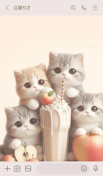 [LINE着せ替え] cutee catの画像2