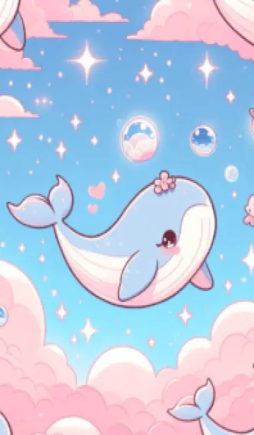[LINE着せ替え] Little Whale Pink No.8の画像1