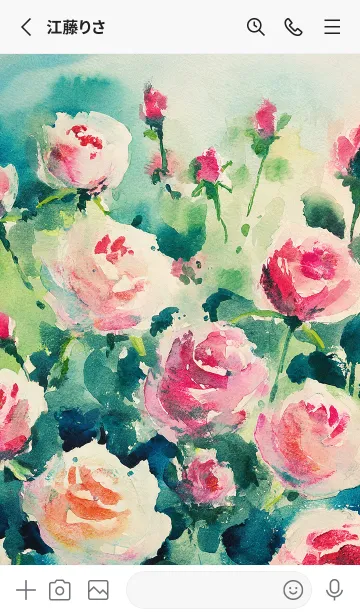 [LINE着せ替え] 薔薇(バラ)の花の着せかえ(R4100)の画像2