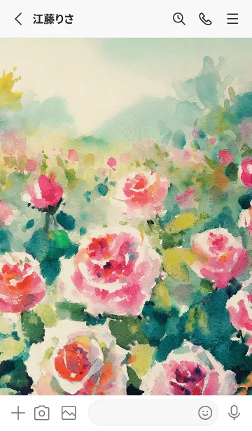 [LINE着せ替え] 薔薇(バラ)の花の着せかえ(R4107)の画像2