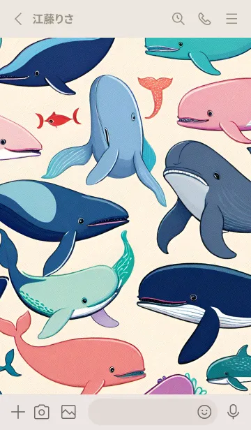 [LINE着せ替え] 鯨魚圖鑑 GgNBlの画像2