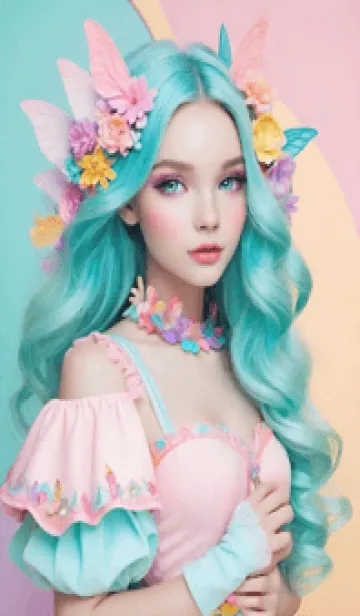 [LINE着せ替え] 妖精の少女 7xIJYの画像1