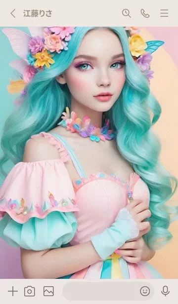 [LINE着せ替え] 妖精の少女 7xIJYの画像2