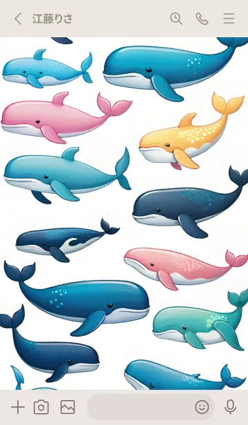 [LINE着せ替え] 鯨魚圖鑑 8YD8pの画像2