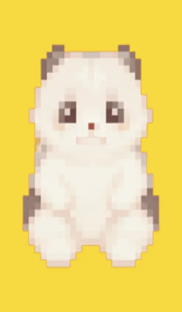 [LINE着せ替え] パンダのドット絵のきせかえ Yellow 02の画像1