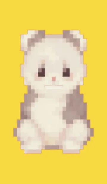 [LINE着せ替え] パンダのドット絵のきせかえ Yellow 01の画像1