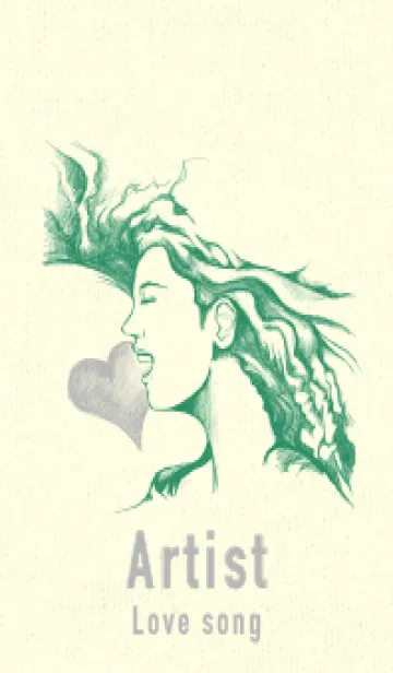 [LINE着せ替え] Artist 愛の歌 フォレストグリーンの画像1