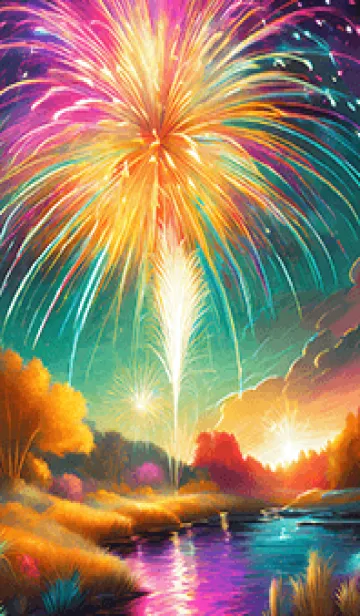 [LINE着せ替え] 美しい打ち上げ花火の着せかえ#10の画像1