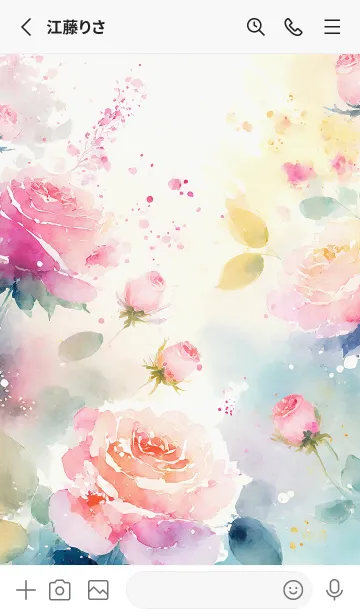 [LINE着せ替え] 薔薇(バラ)の花の着せかえ(R4104)の画像2