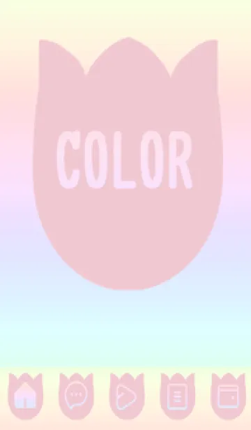 [LINE着せ替え] pink color rainbow R10の画像1